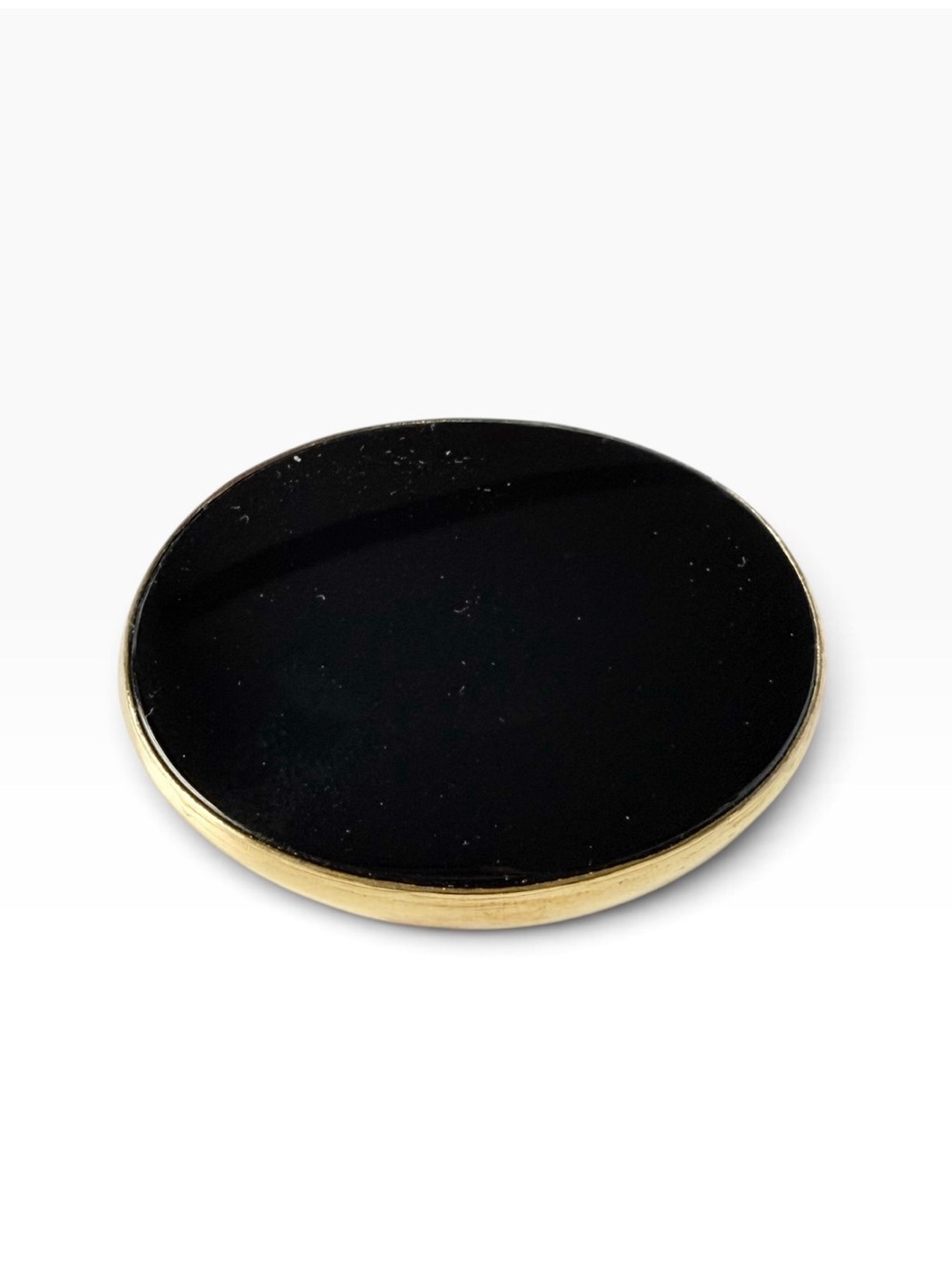Vintage Ronci Oval Black Onyx 12K Gold Filled Pin Brooch